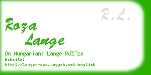 roza lange business card